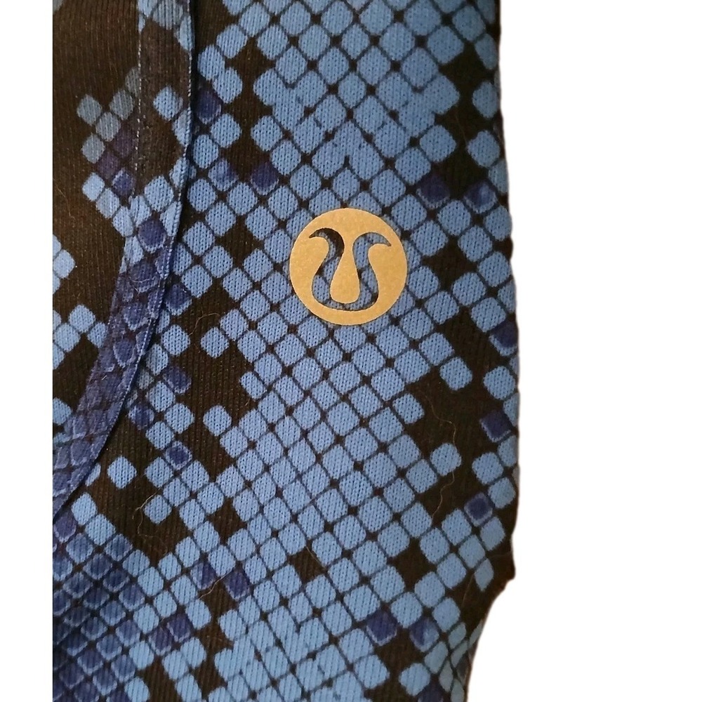 Lululemon Racerback Sapphire Blue Ziggy Snake Tank Top Women Sz S 2/4 #289C - Picture 5 of 5